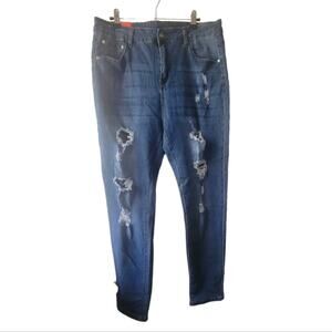 New Size 14 Galmint Jeans, factory distressed skinny